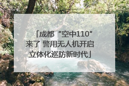 成都“空中110”来了 警用无人机开启立体化巡防新时代
